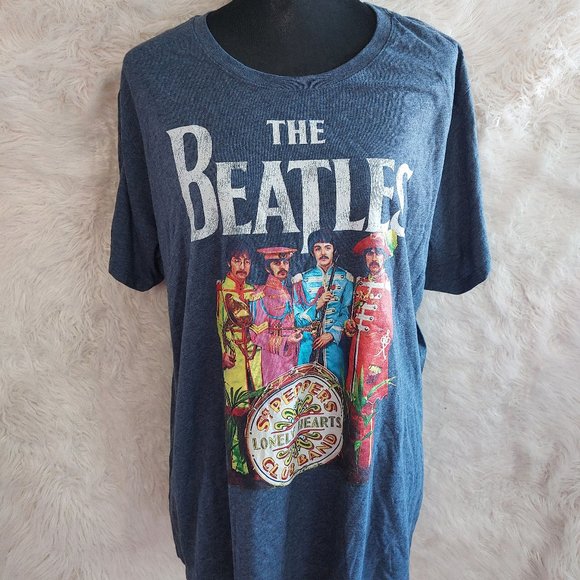 Port & Company Women's Dark Grey The Beatles Lonely Heart T-Shirt  3XL - Picture 1 of 8